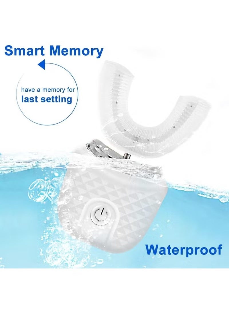Ultrasonic electric toothbrush, automatic U-shaped design for adults, 360° full mouth whitening, and IPX7 waterproof rating. - Image 4